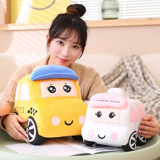Plush Ambulance Stuffed Animal Toys Ambulance Pillow.