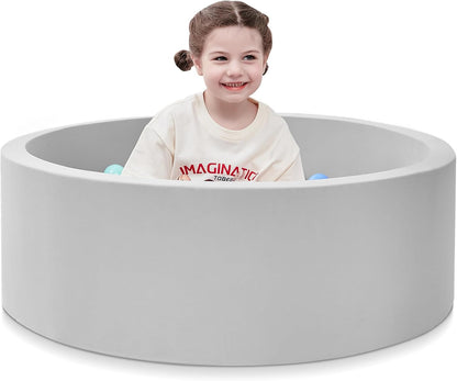 Foam Ball Pit, 35.4"x 11.8" Ball Pits for Toddlers, Soft Round Kiddie Baby Playpen Ball Pool for Kids