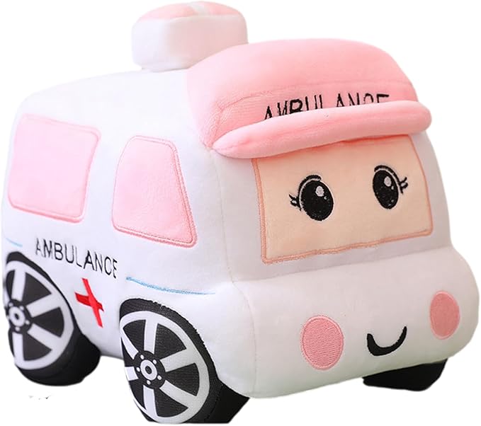 Plush Ambulance Stuffed Animal Toys Ambulance Pillow.