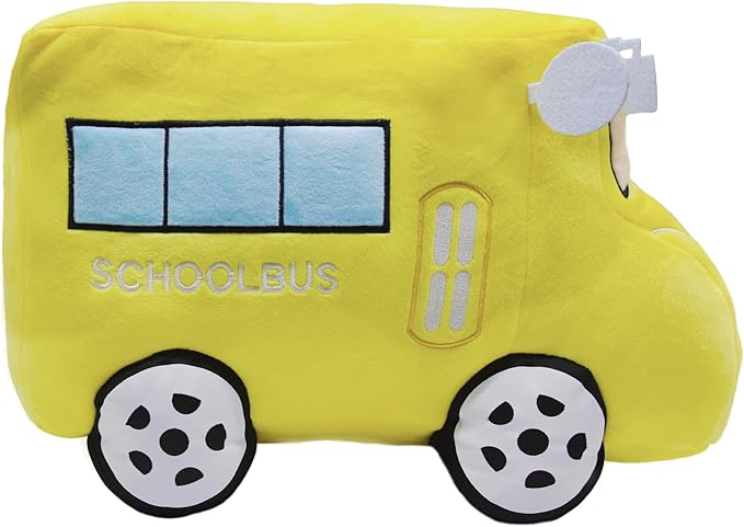 School Bus Stuffed Car Toy Super Cute Yellow
