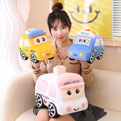 Plush Ambulance Stuffed Animal Toys Ambulance Pillow.