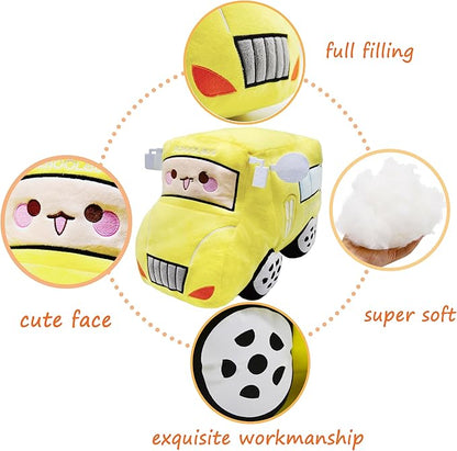 School Bus Stuffed Car Toy Super Cute Yellow